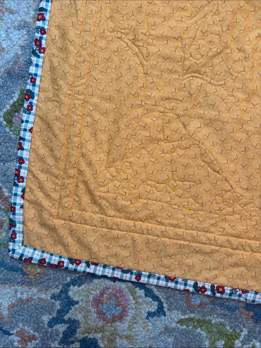 Handmade Folk Art Appliqué Quilt Wall Hanging | Signed 1999 | 30” x 40” - Picture 11 of 12